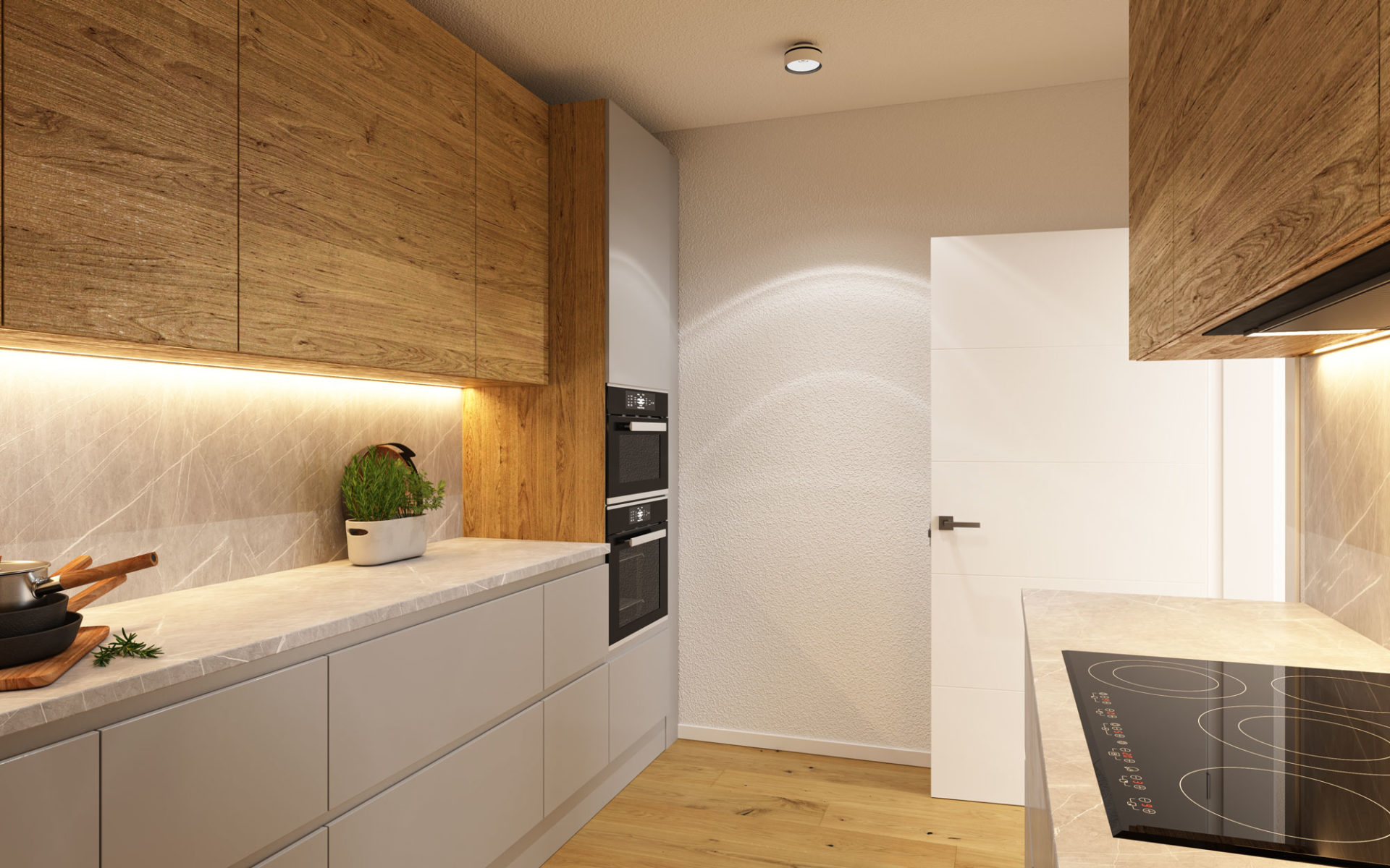 Küche 3D Visualisierung Innenraum