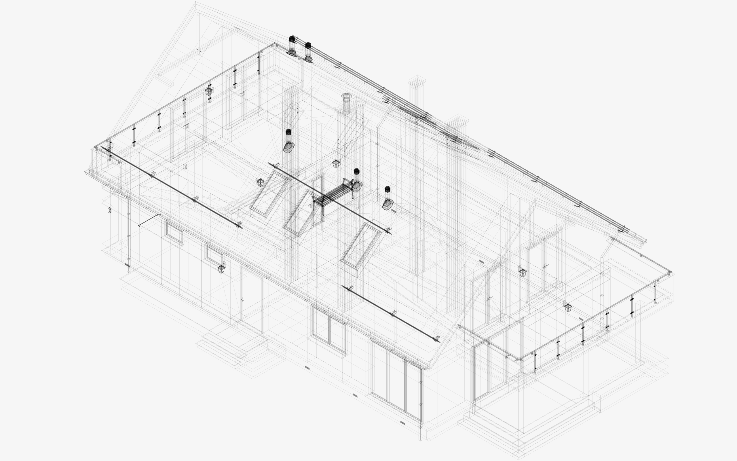 3D-Modell Einfamilienhaus